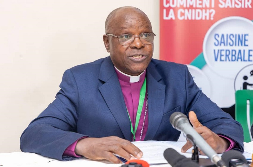 Mgr Martin Blaise Nyaboho, président de la CNIDH